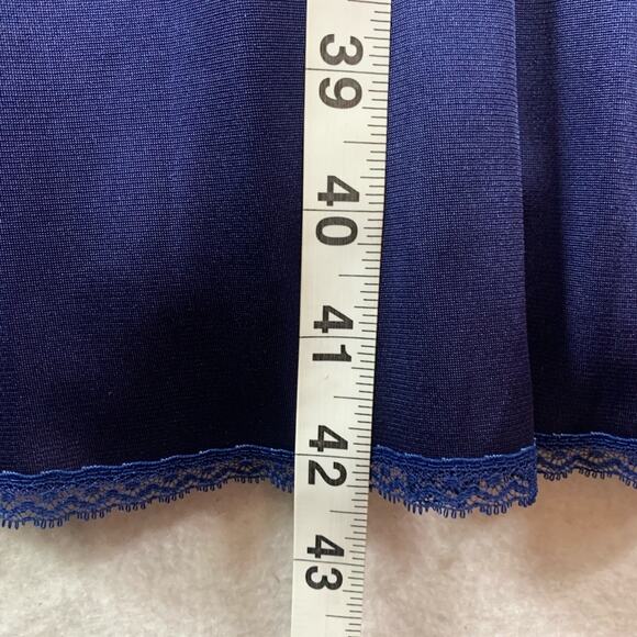 Vintage Vanity Fair Slip Dress Sz 36 Purple Y2K 90s Babydoll Fairy Grunge‎ Long - Picture 10 of 14